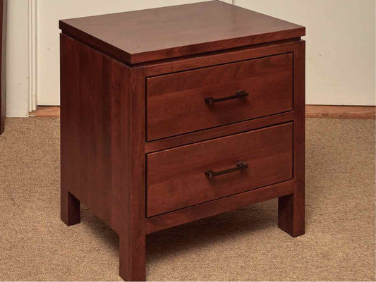 Archbold Furniture Birch 2 Drawer Nightstand in Cherry Finish
