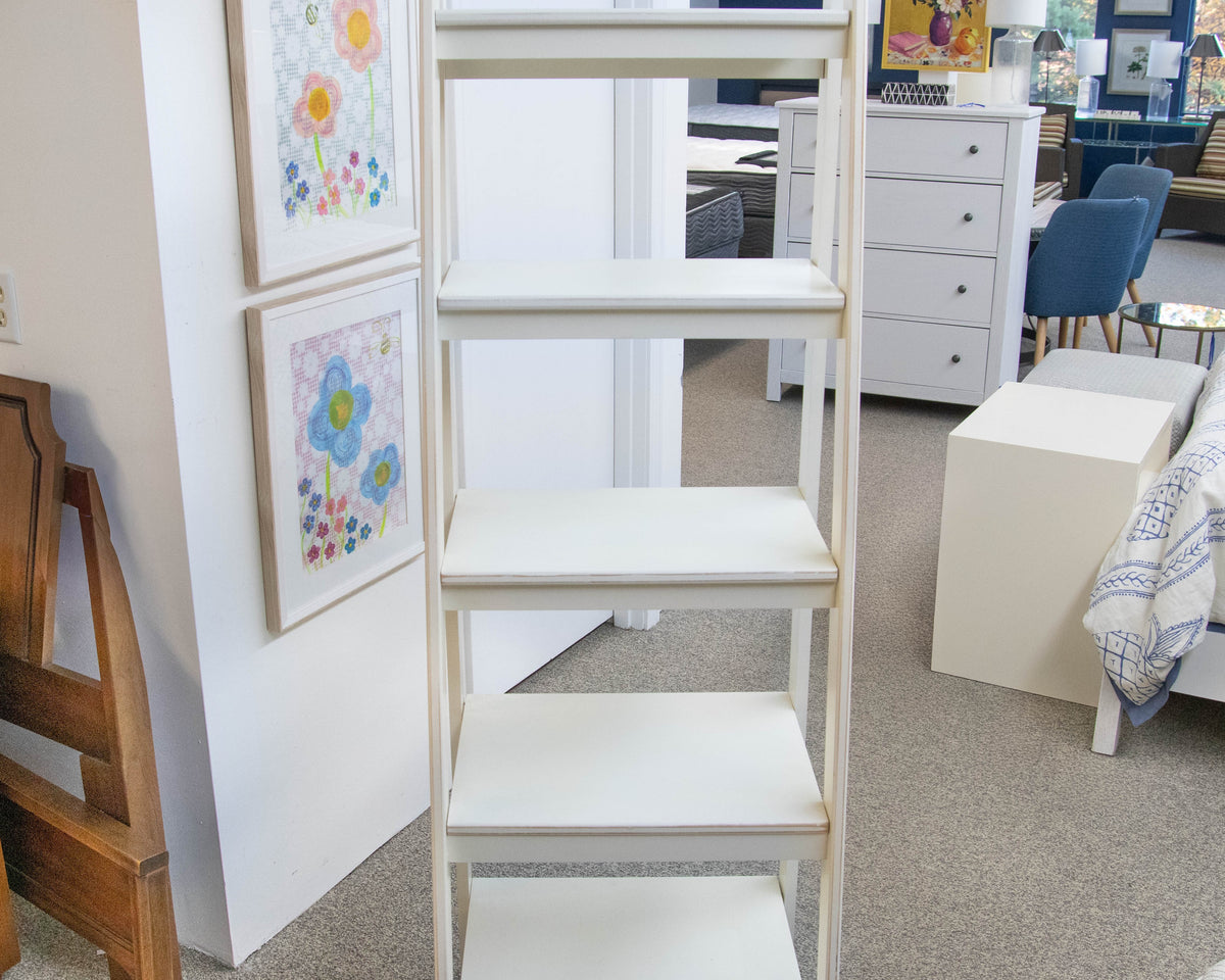 White Finish 5 Shelf Etagere