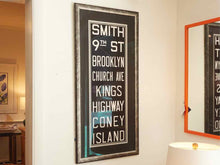 Framed Under Glass  Reproduction Vintage  New York City's Subway Roll Sign