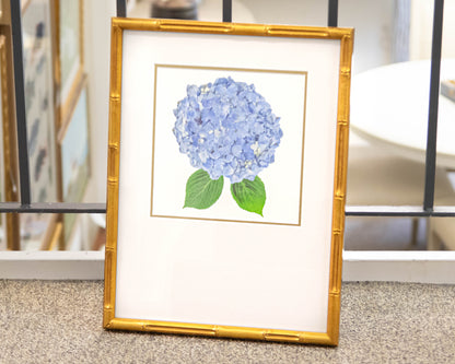 'Hydrangea Bloom 2' Bamboo Framed Print