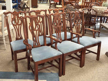 Set of Six Cherry Framed Chippendale Dining Chairs