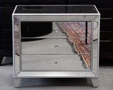 3 Drawer Mirrored Bedside Chest
