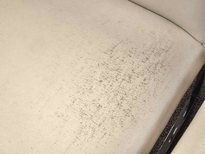 Set of 4 Cream Upholstered Dining Chairs with Chrome Frame