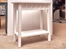 White Finish With  Lower Shelf Side Table