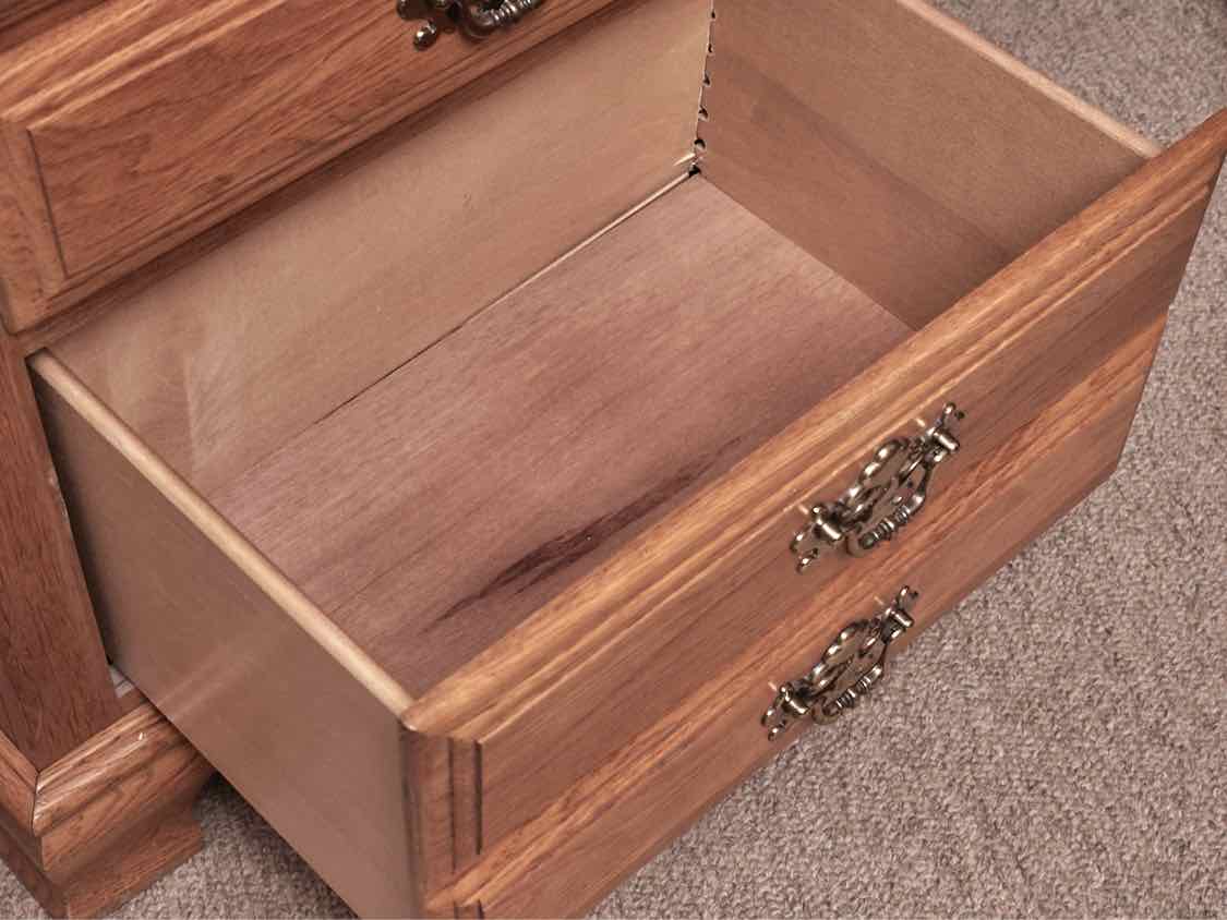 Pair of Athens Furniture Oak  2 Drawer Nightstands