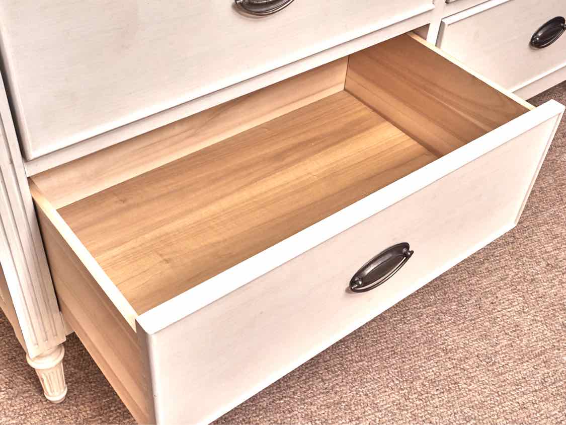 Restoration Hardware  Cream  Finish 6 Drawer Dresser