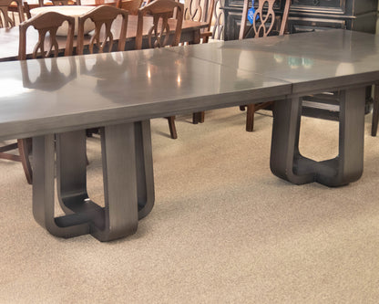Old Biscayne Custom Extended Leaf Double Base Dining Table