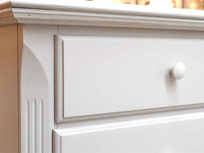 White Two Drawer Nightstand