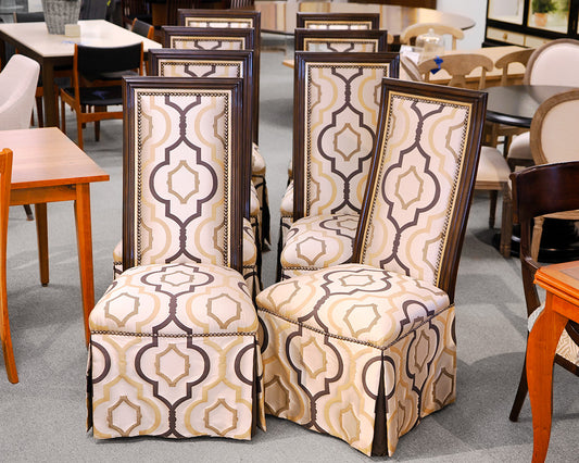 Set of 8 Marge Carson Caldwell Custom Dining Chairs
