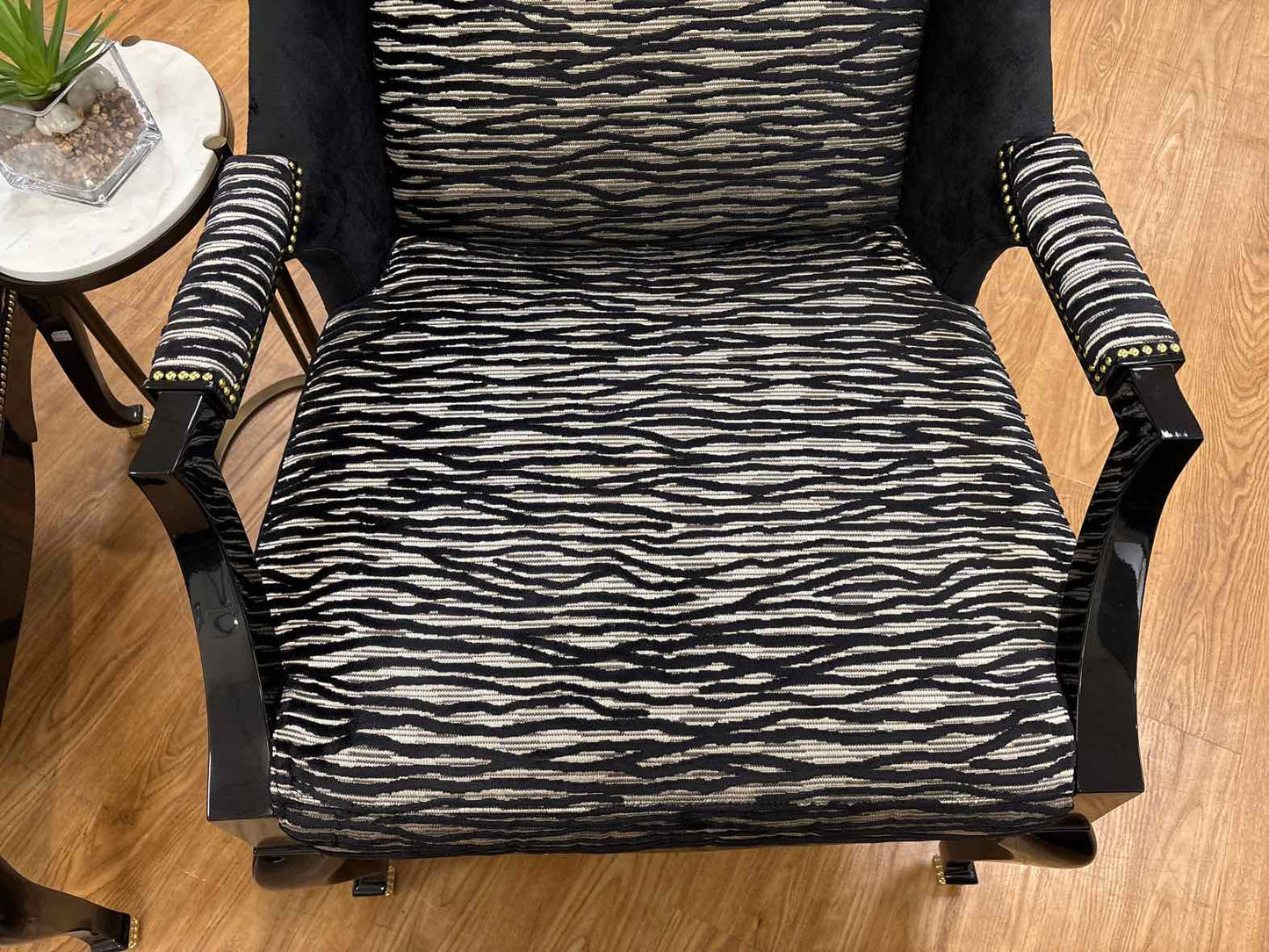 Caracole Pair of Zebra Wing Chairs