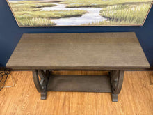 Scrolled Base Console Table in Distressed Finish