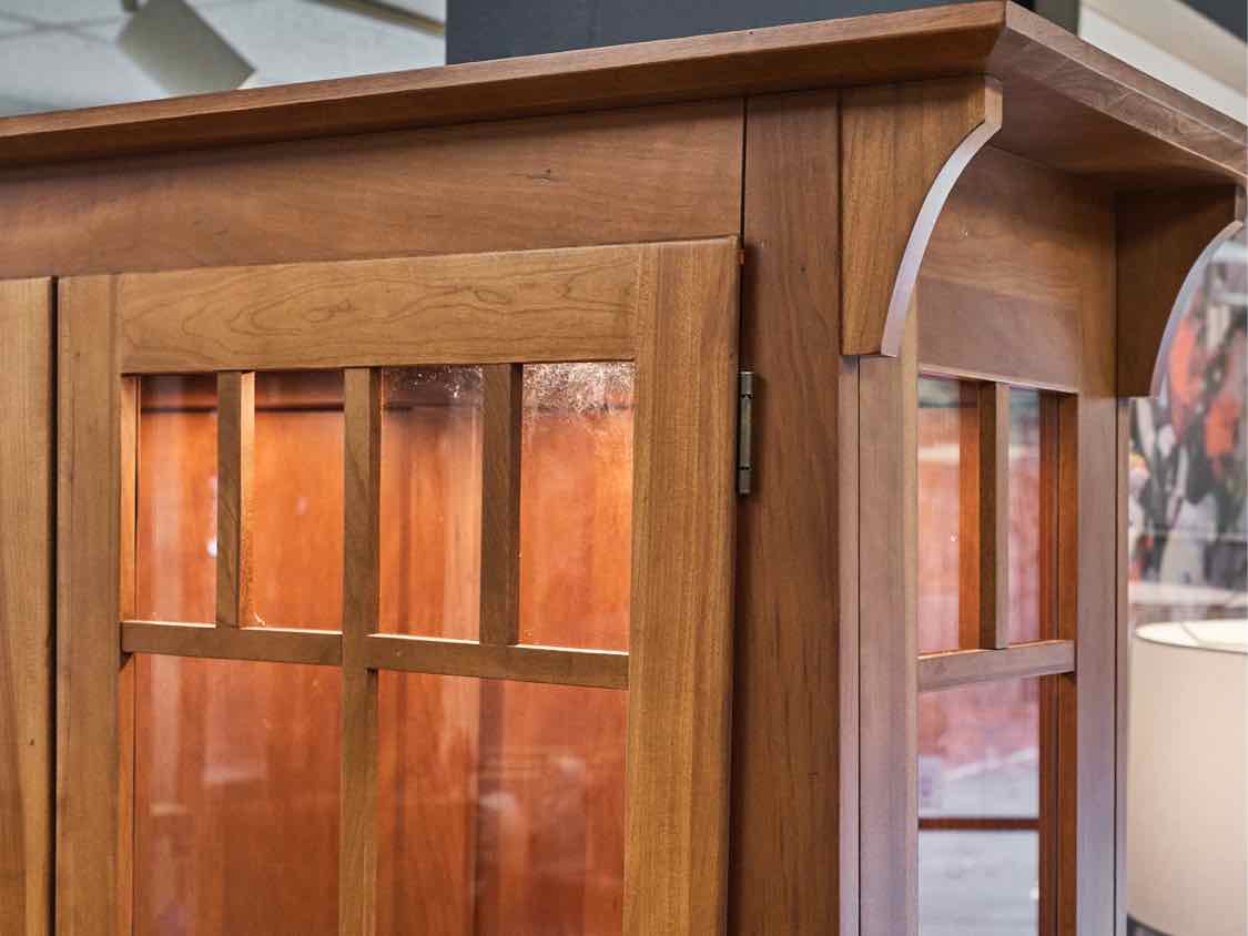 Ethan Allen 'American Inpressions' Mission Style Cherry Display Cabinet