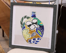 'Picasso Vase I' Print In Gray Wash & Black Frame