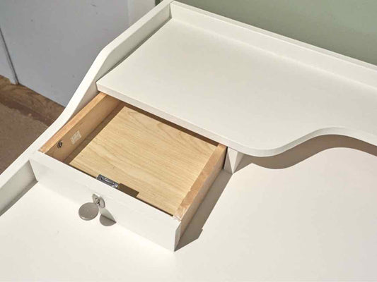 White Finish 2 Drawer Empire Style  Writing Desk