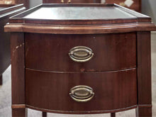 Pair of Solid Mahogany Two Drawer Side Tables