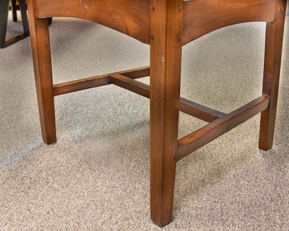 Circle Furniture Vertical Slat-Back Set of 8 Dining Chairs In Jacobean Finish