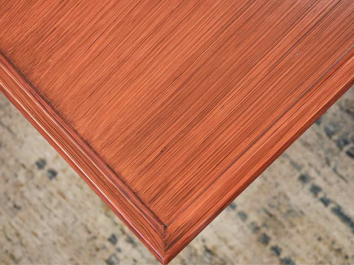 Persimmon Rust Antique Finish Cocktail Table with Shelf