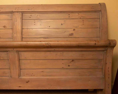 Four Hands Reclaimed Wood  King Sleigh Bed in Sundried Wheat Finish