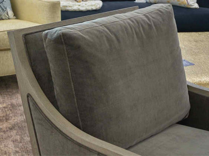 Pair of Restoration Hardware French Contemporary Luxe Track Arm Chairs