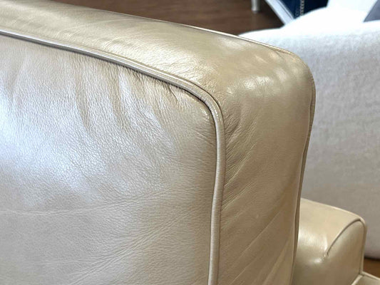 Hancock and Moore Butterscotch Leather Chair and Ottoman