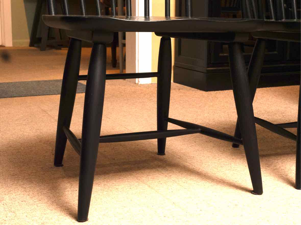 Canadel Birch Top & Black Finish Table & 4 Black Shaker Style Chair Set