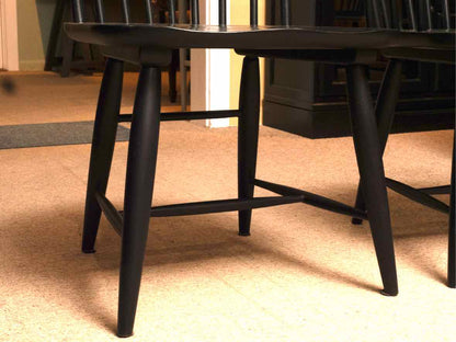 Canadel Birch Top & Black Finish Table & 4 Black Shaker Style Chair Set