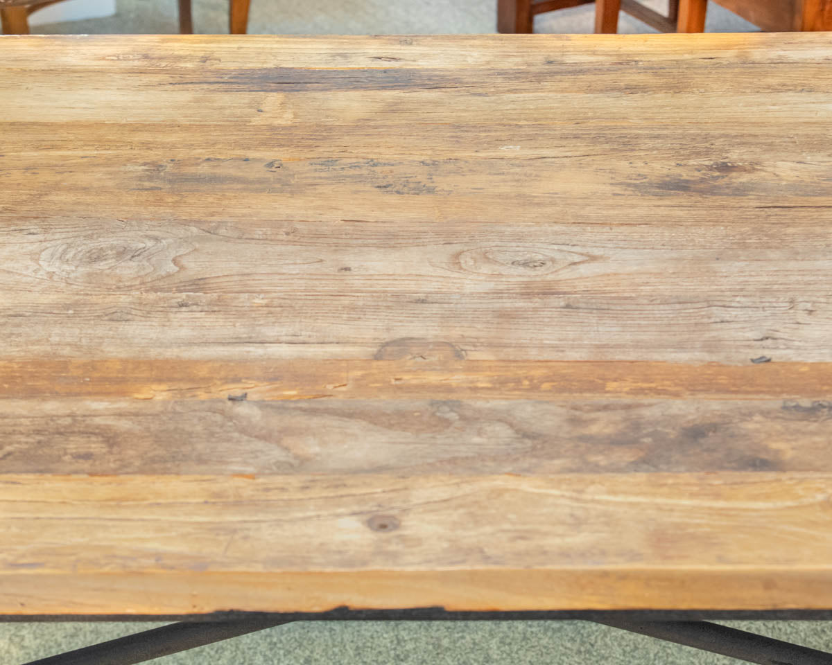 Restoration Hardware Industrial-Style Desk W/ Reclaimed Woodtop