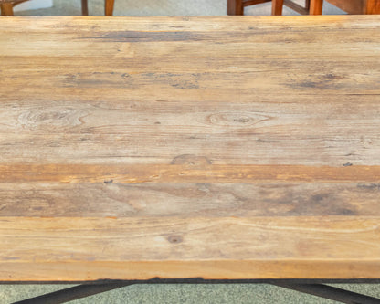 Restoration Hardware Industrial-Style Desk W/ Reclaimed Woodtop