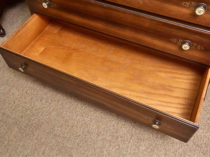 Hitchcock  'Nutmeg'  Stencil Accents Maple 5 Drawer Chest