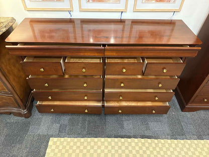 Cherry 12-Drawer Dresser