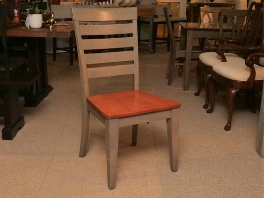 Set of 6 Canadel Slat Back Dining Chairs in Pecan Wash Finish
