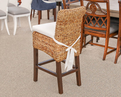 Four Hands Bannana Leaf Counter Stools (4) with Cushions