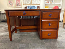 Cherry Wood Pedestal Desk