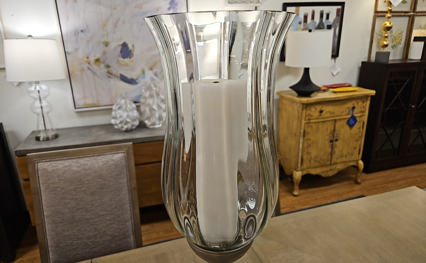 Tall Silver Candle Holder