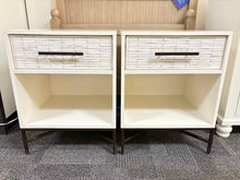 West Elm Pair of Tile Front Nightstands