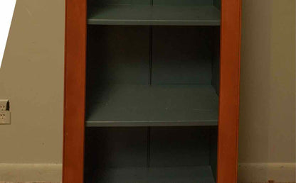 Cherry With Custom Painted 'Fir Green' Accent 5 Shelf  Bookcase