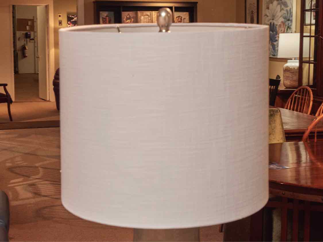 'Prova ' Gray Dipped Ceramic Table Lamp With Shade