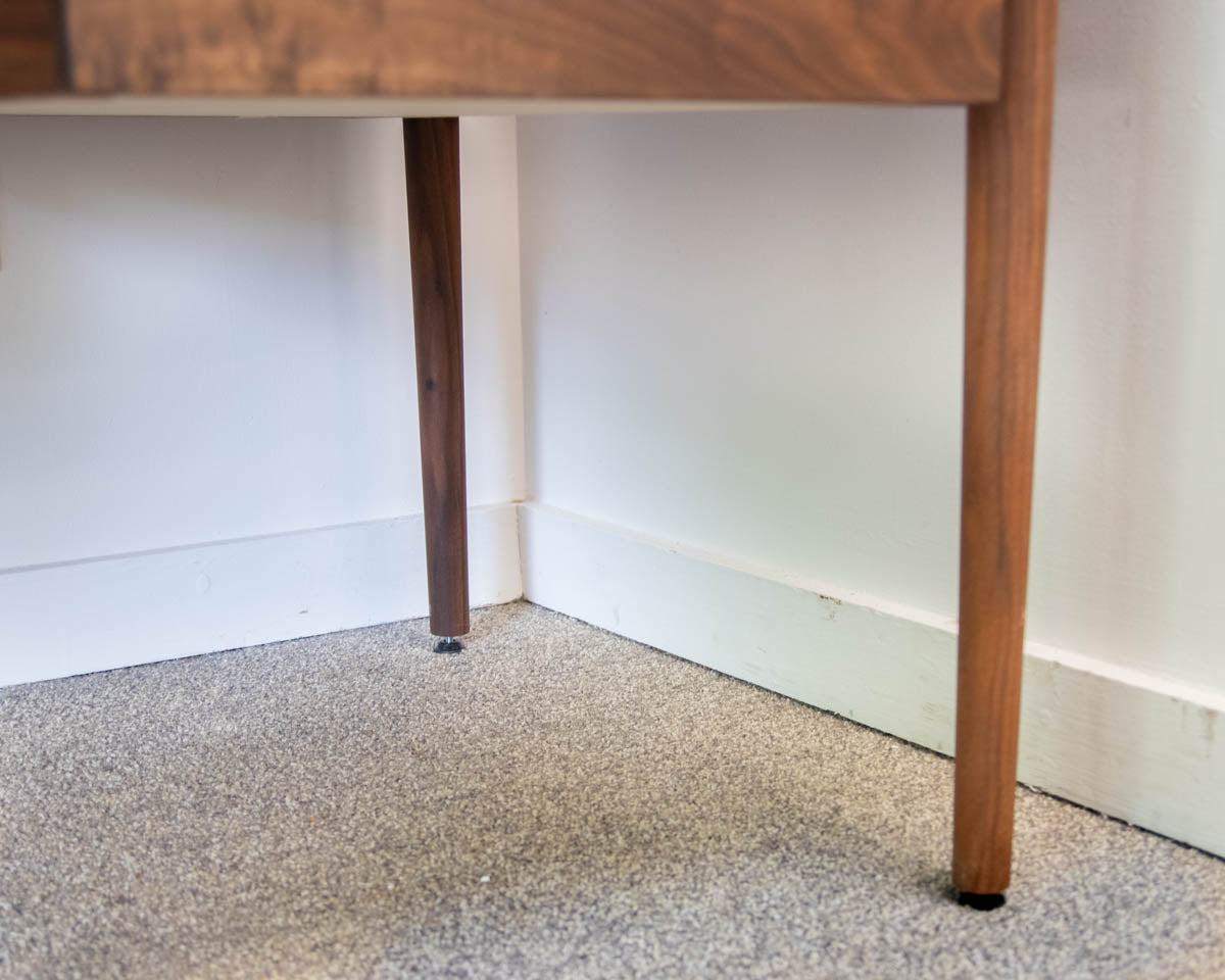 Crate & Barrel 'Kendall' Walnut 4 Drawer Desk