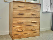 Solid Oak Four Drawer Chest