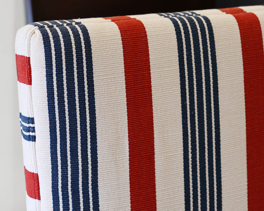 Upholstered Twin Stripped Bed Frame