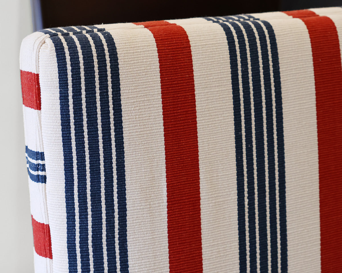 Upholstered Twin Stripped Bed Frame