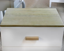 Land of Nod 2-Drawer Nightstand in White and Grey