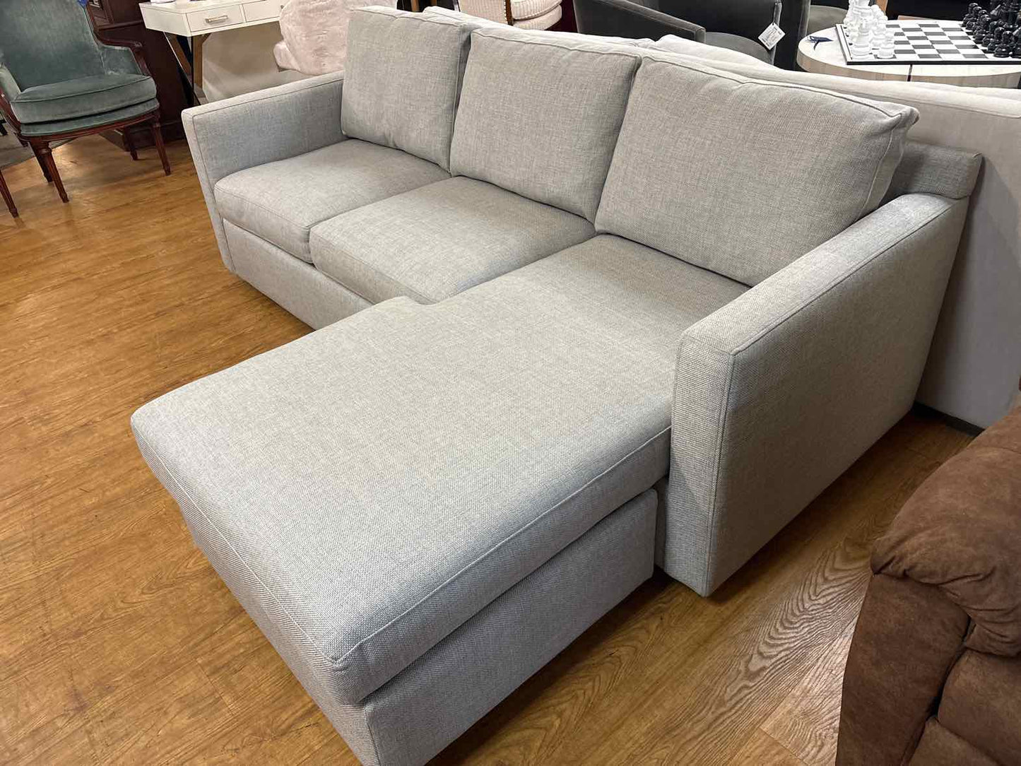 Crate & Barrel 'Barrett II' Reversible Chaise Queen Sleeper Sofa