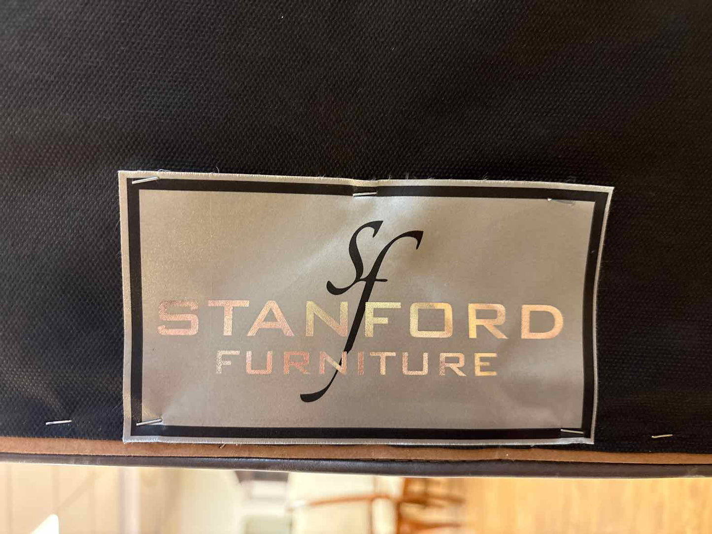 Stanford Leather Ottoman On Casters