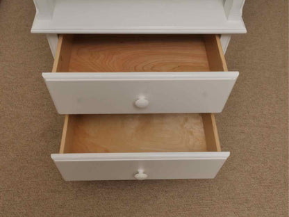 Pair Of Vermont Tubbs  White Finish 2 Drawer & Shelf  Nightstands
