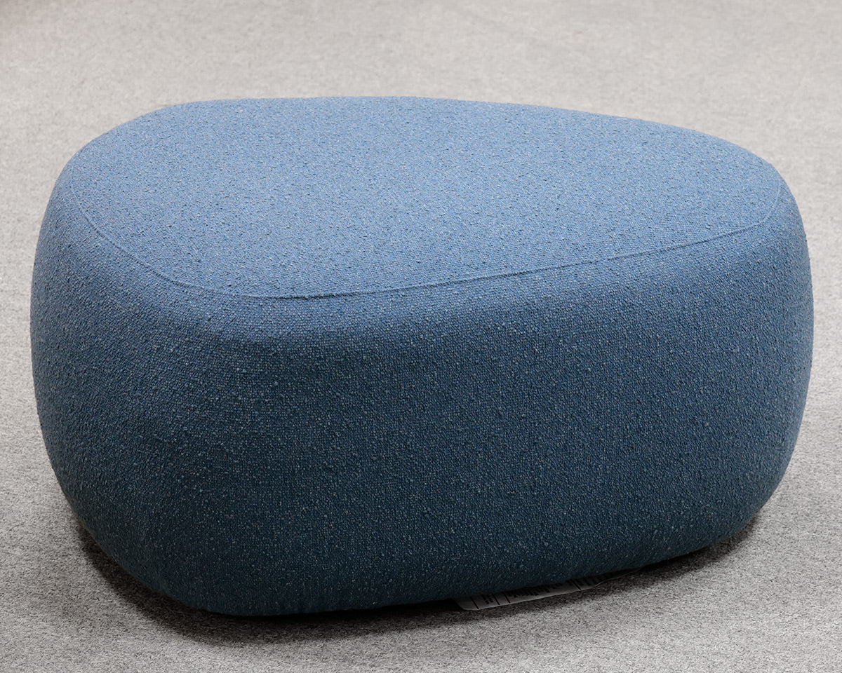 Room & Board Asher Blue Upholstered Ottoman