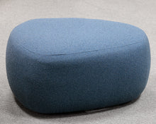 Room & Board Asher Blue Upholstered Ottoman