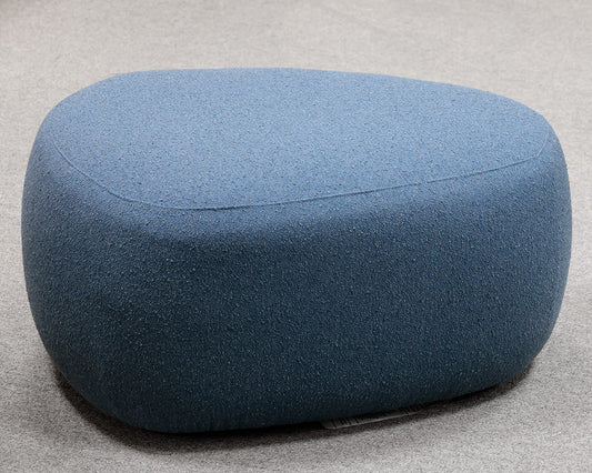 Room & Board Asher Blue Upholstered Ottoman