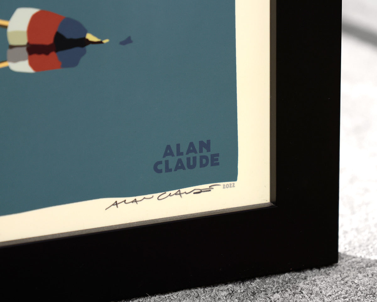 Alan Claude Rockport Framed Coastal Scene