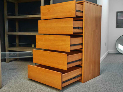Maple Chest w/ 5 Recessed Pull Drawers